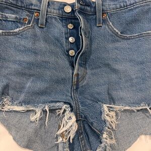 Levi's Blue Jean Shorts Distressed Casual Fit